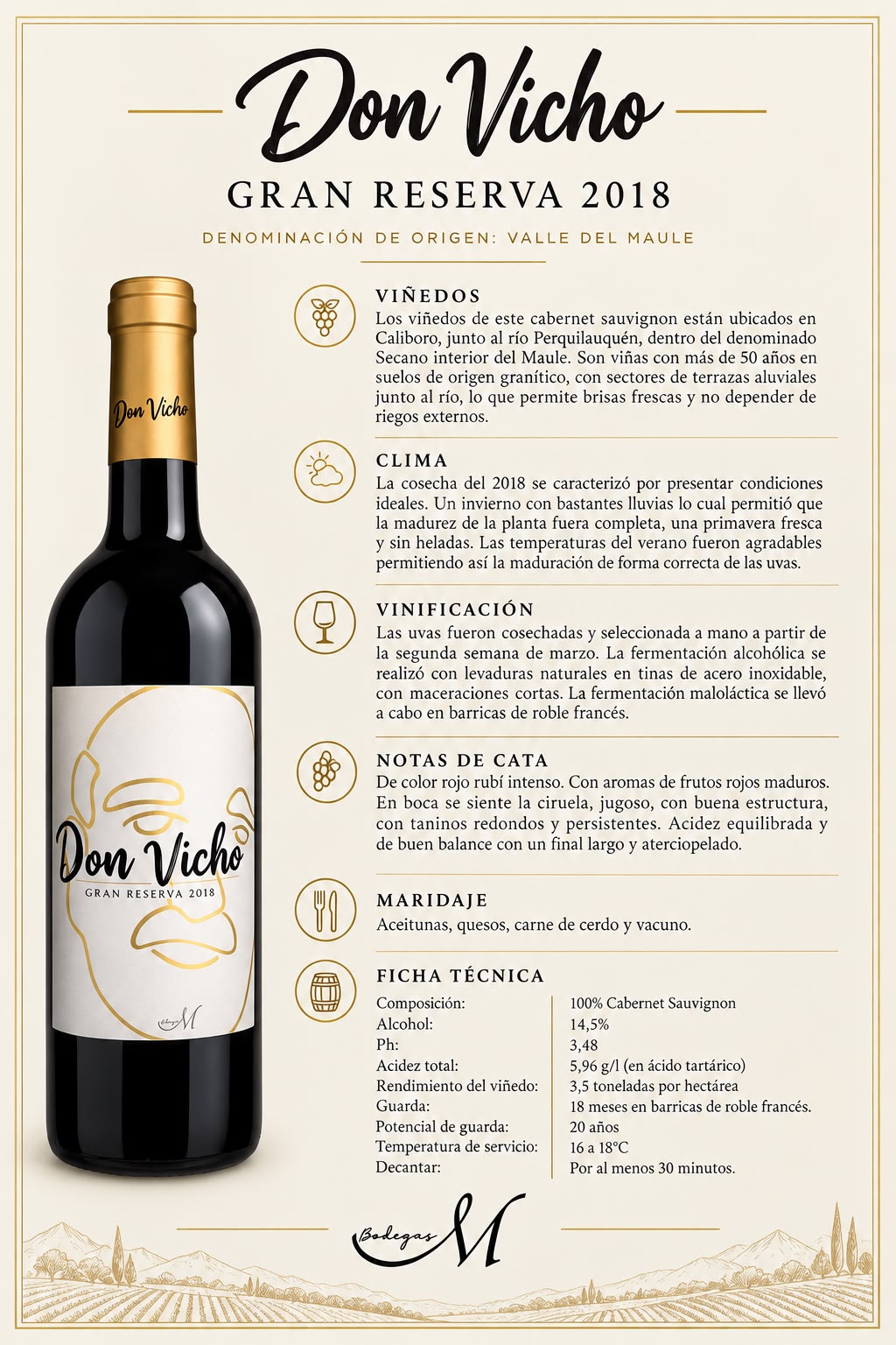 Don Vicho Gran Reserva 2018 — ficha del vino